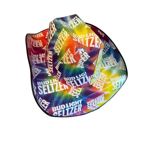Bud Light Seltzer Cowboy Hat OSFM White & Multicolor - Picture 2 of 6